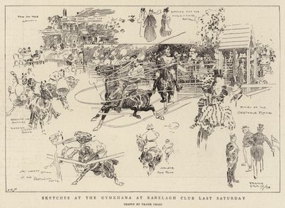 Skitser på Gymkhana i Ranelagh Club i lørdags af Frank Craig